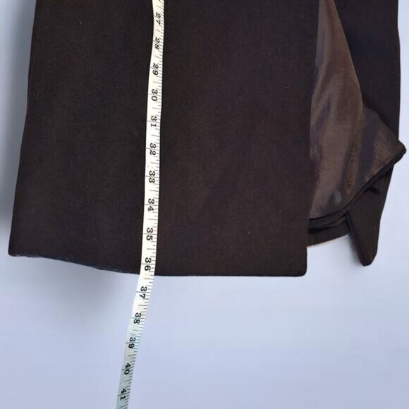 Vince Camuto Virgin Wool Colourblock Pea Coat with Faux Leather Collar‎ - Large - Picture 7 of 8